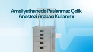  Ameliyathanelerde Paslanmaz Çelik Anestezi Arabası 